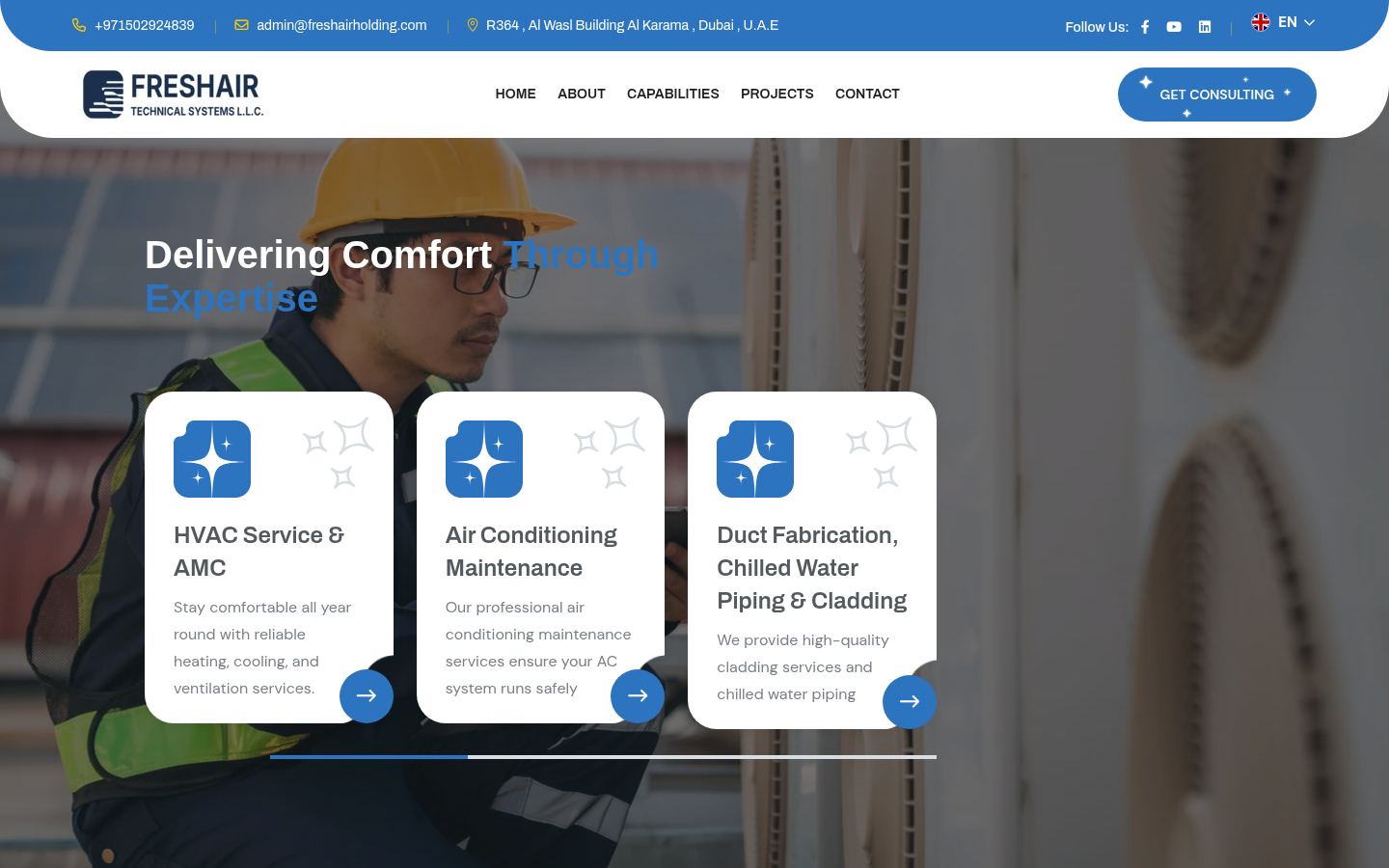 Freshair Technical Systems &middot; HOMEPAGE_SCREENSHOT