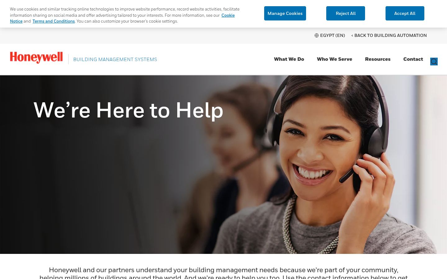 Honeywell Building Technologies UAE · HOMEPAGE_SCREENSHOT