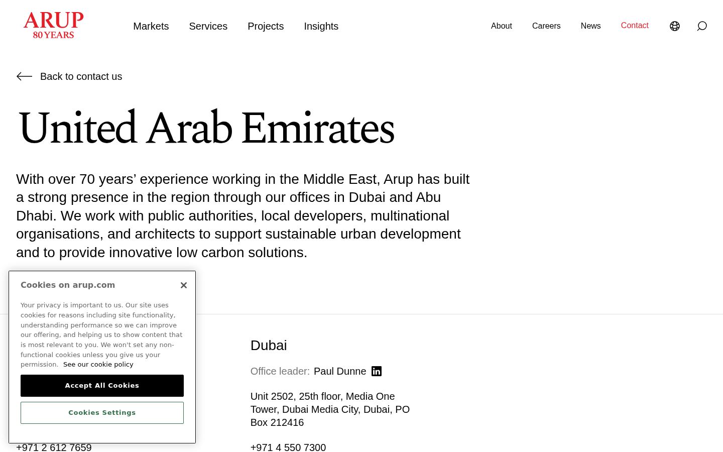 Arup UAE &middot; HOMEPAGE_SCREENSHOT