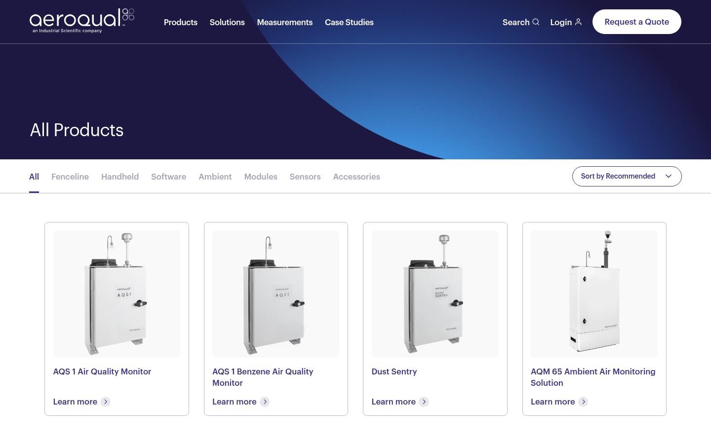 Aeroqual &middot; HOMEPAGE_SCREENSHOT