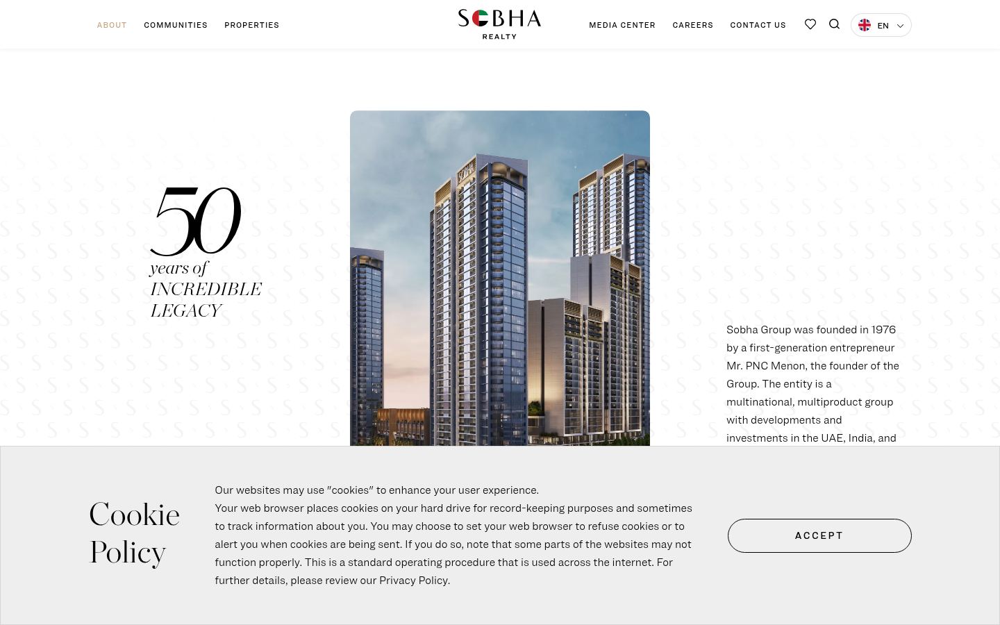 Sobha Realty &middot; HOMEPAGE_SCREENSHOT