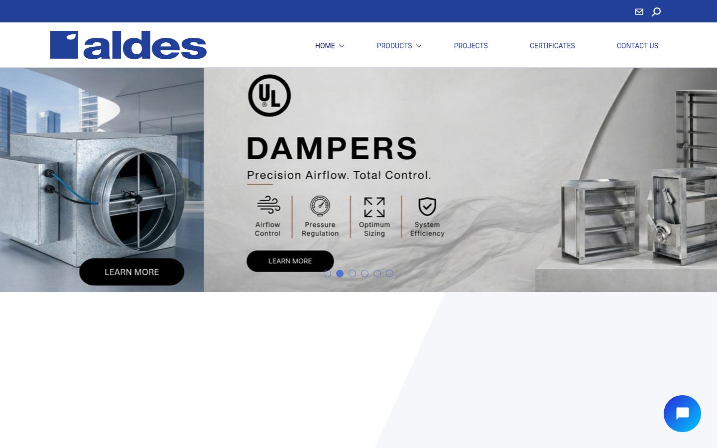 Aldes Middle East &middot; HOMEPAGE_SCREENSHOT