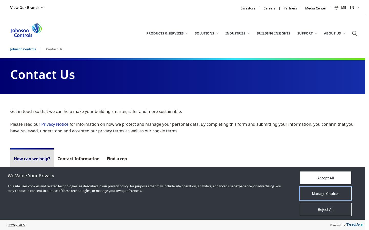 Johnson Controls UAE &middot; HOMEPAGE_SCREENSHOT