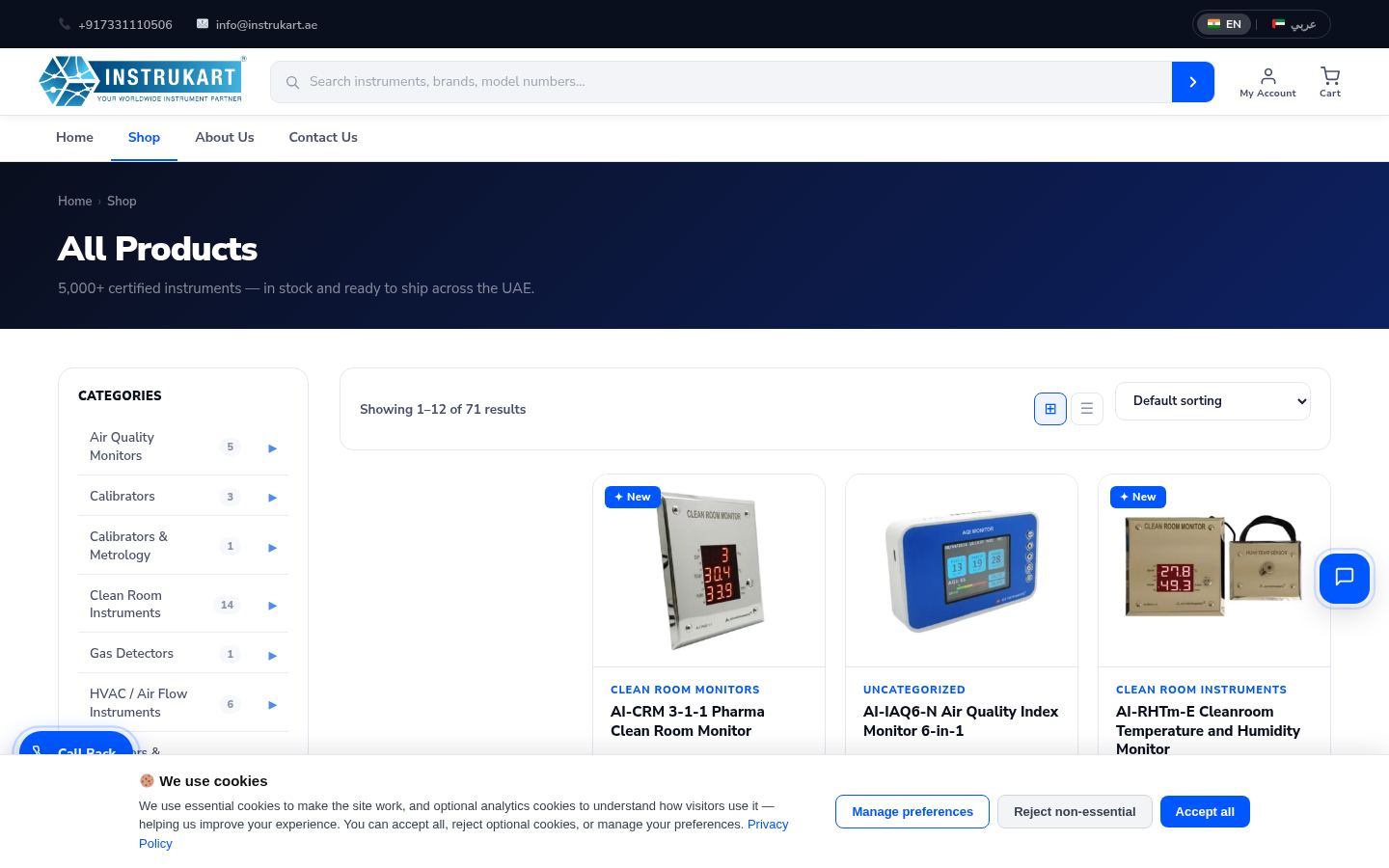 Instrukart UAE &middot; HOMEPAGE_SCREENSHOT