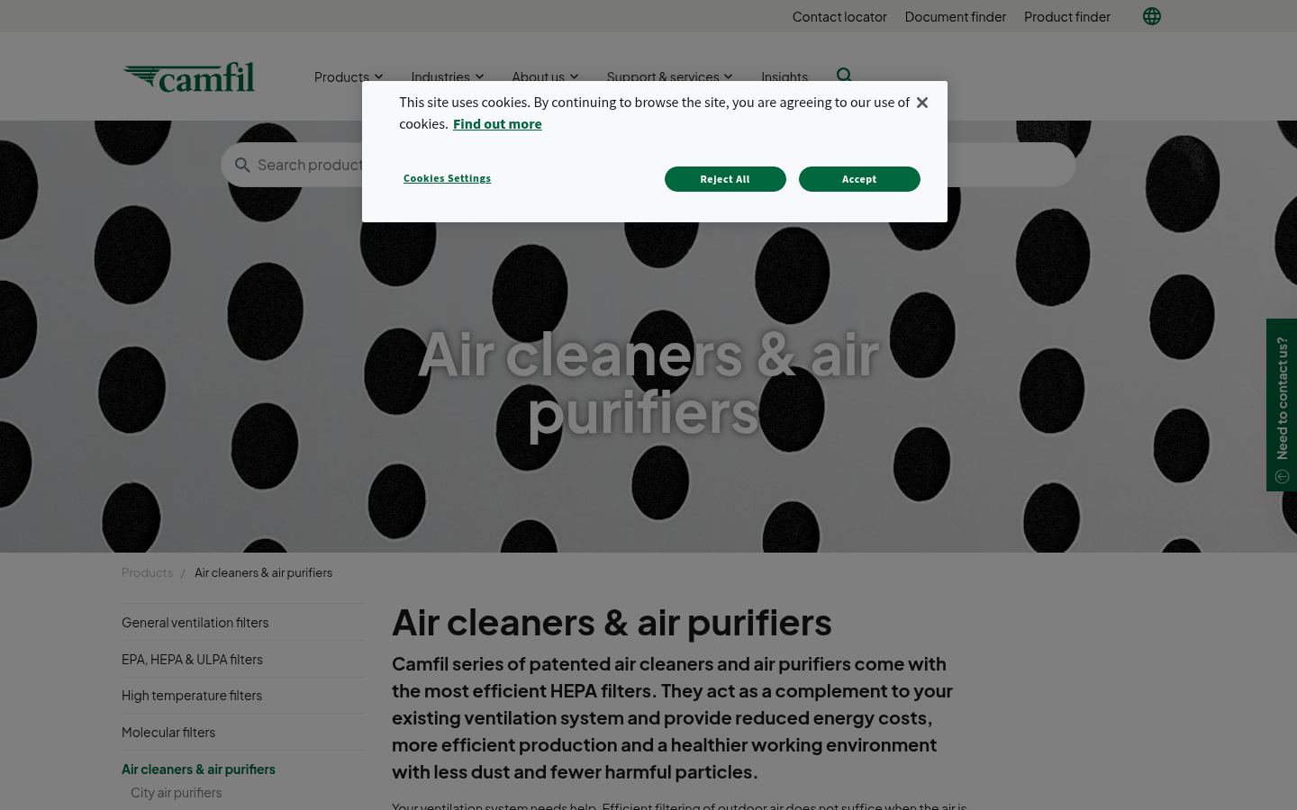 Camfil Middle East · HOMEPAGE_SCREENSHOT