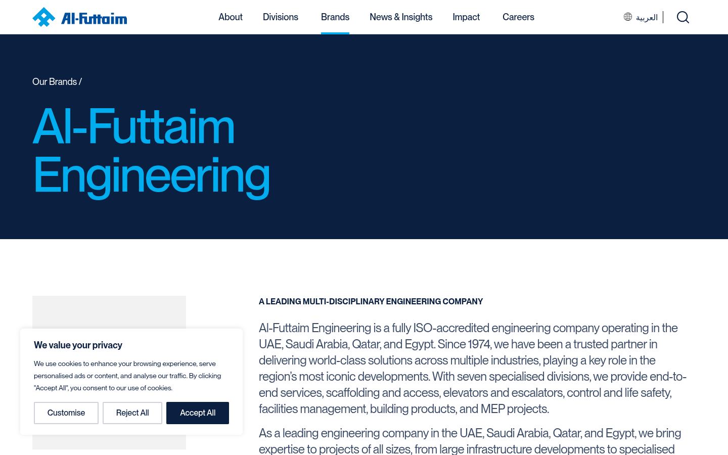 Al-Futtaim Engineering &middot; HOMEPAGE_SCREENSHOT