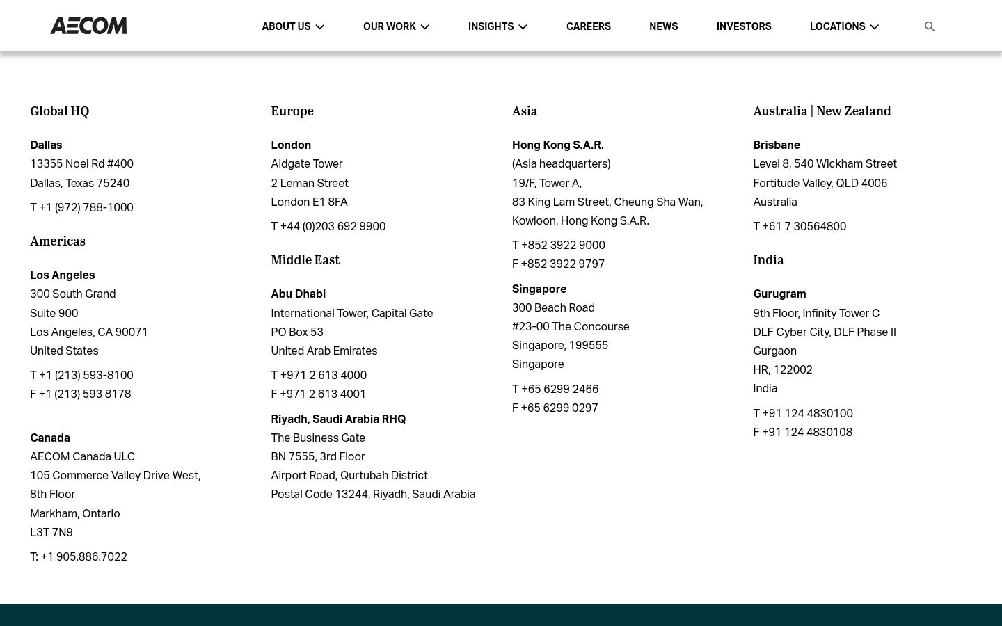 AECOM Middle East &middot; HOMEPAGE_SCREENSHOT